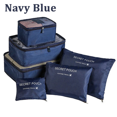 6pcs Set Travel Storage Bags Suitcase Packing Set Storage Cases