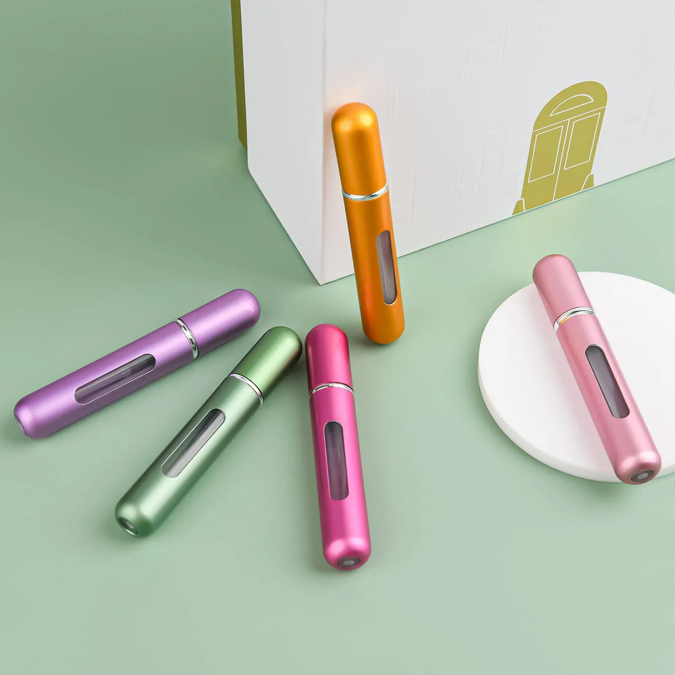 5/8ml Multi Color Aluminum Mini Perfume Bottle with Spray Pump