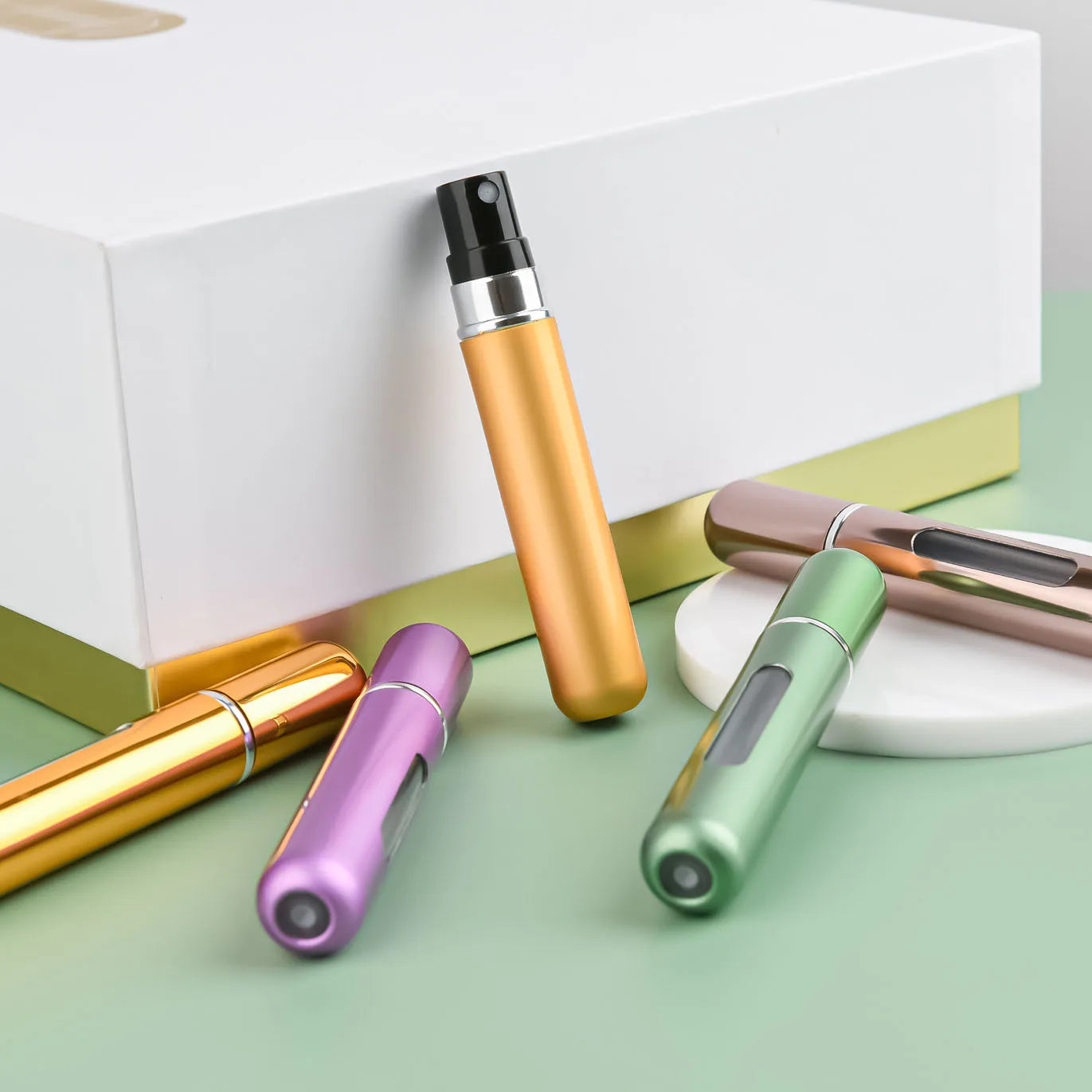 5/8ml Multi Color Aluminum Mini Perfume Bottle with Spray Pump