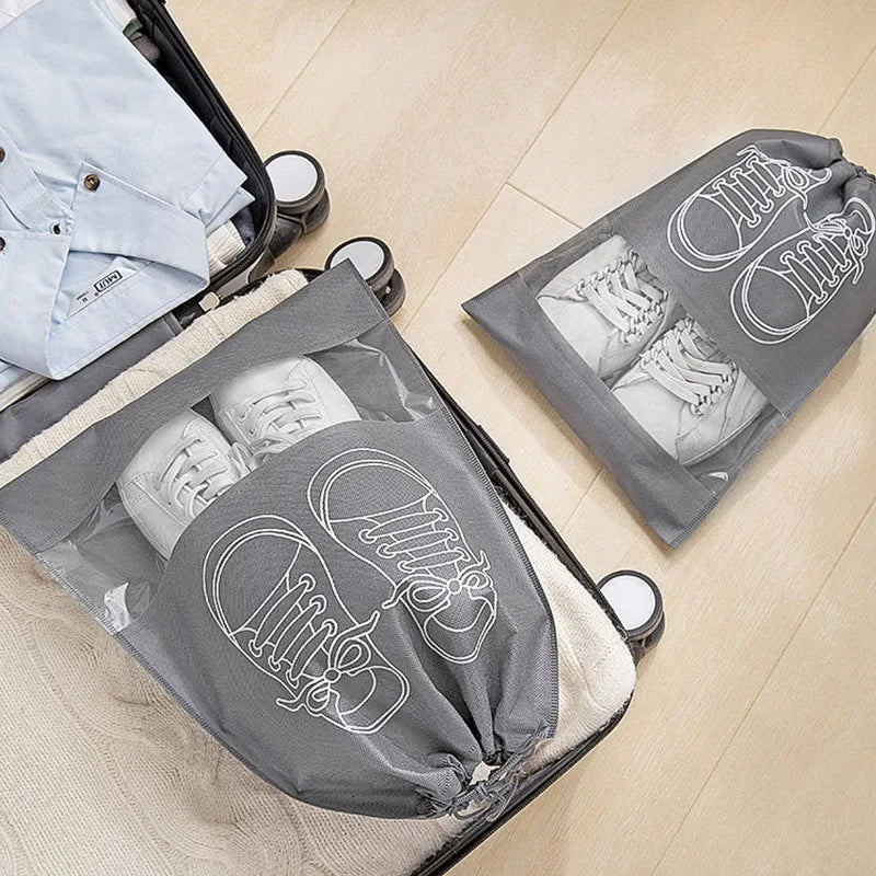 10pcs Shoes Storage Organizer Bags Non-woven Travel Portable Closet