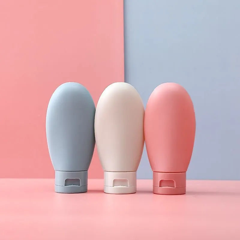 3Pcs/Set Refillable Bottle 60ml 100ml Soft Silicone Lotion Container
