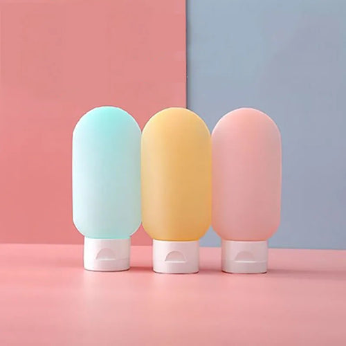 3Pcs/Set Refillable Bottle 60ml 100ml Soft Silicone Lotion Container