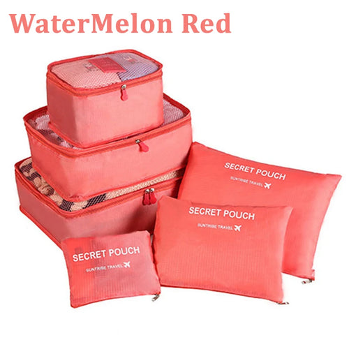 6pcs Set Travel Storage Bags Suitcase Packing Set Storage Cases