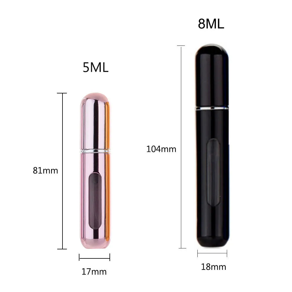 5/8ml Multi Color Aluminum Mini Perfume Bottle with Spray Pump