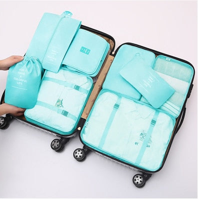 8Pcs/set Packing Cubes Travel Organizer