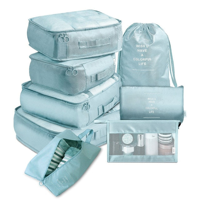 8Pcs/set  Packing Cubes Travel Organizer