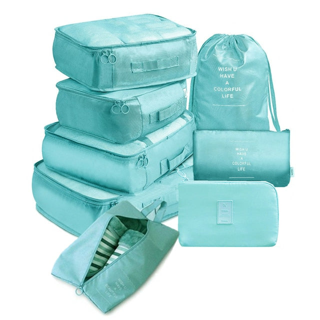 8Pcs/set  Packing Cubes Travel Organizer