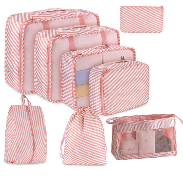 8Pcs/set  Packing Cubes Travel Organizer