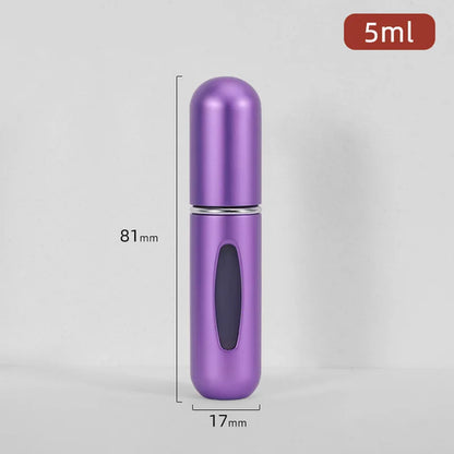 5/8ml Multi Color Aluminum Mini Perfume Bottle with Spray Pump