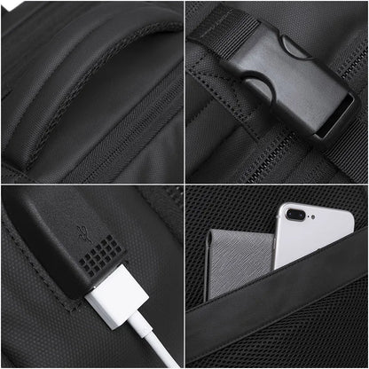 BANGE Travel Backpack Men Business Backpack School Expandable USB Bag