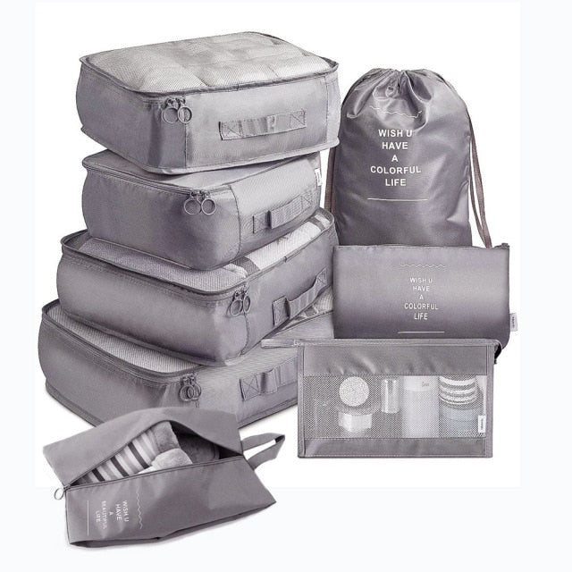 8Pcs/set  Packing Cubes Travel Organizer