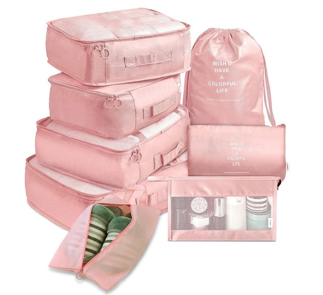 8Pcs/set  Packing Cubes Travel Organizer