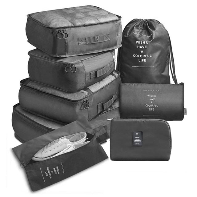 8Pcs/set  Packing Cubes Travel Organizer