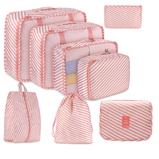 8Pcs/set  Packing Cubes Travel Organizer