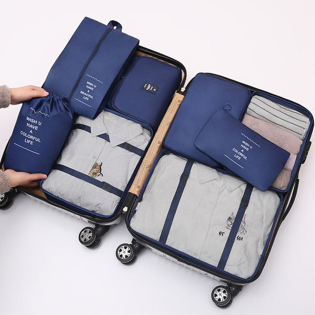 8Pcs/set  Packing Cubes Travel Organizer