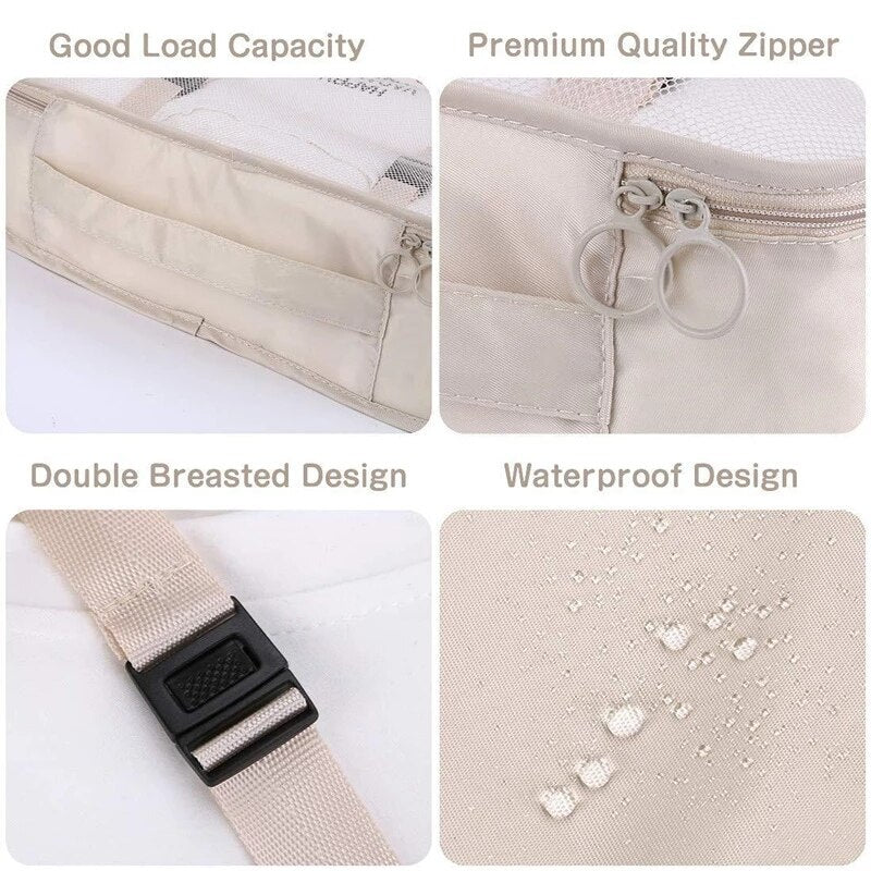 8Pcs/set  Packing Cubes Travel Organizer